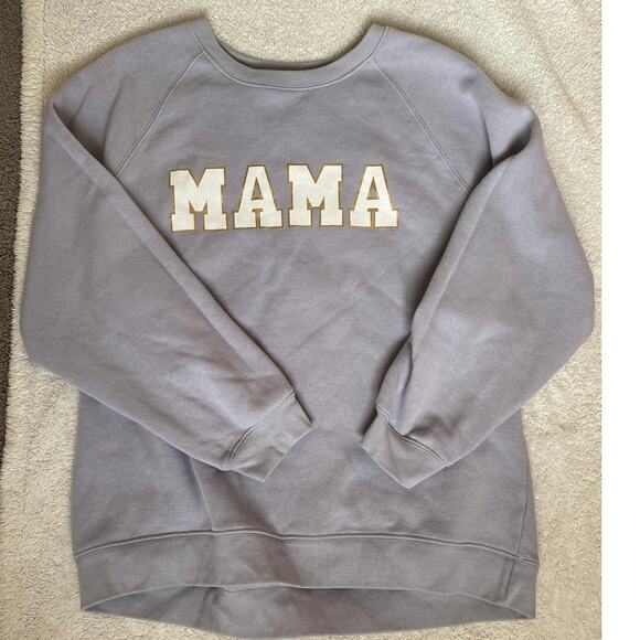 State of Mine Cotton Blend MAMA Purple Sweatshirt- Size Large - Picture 6 of 7